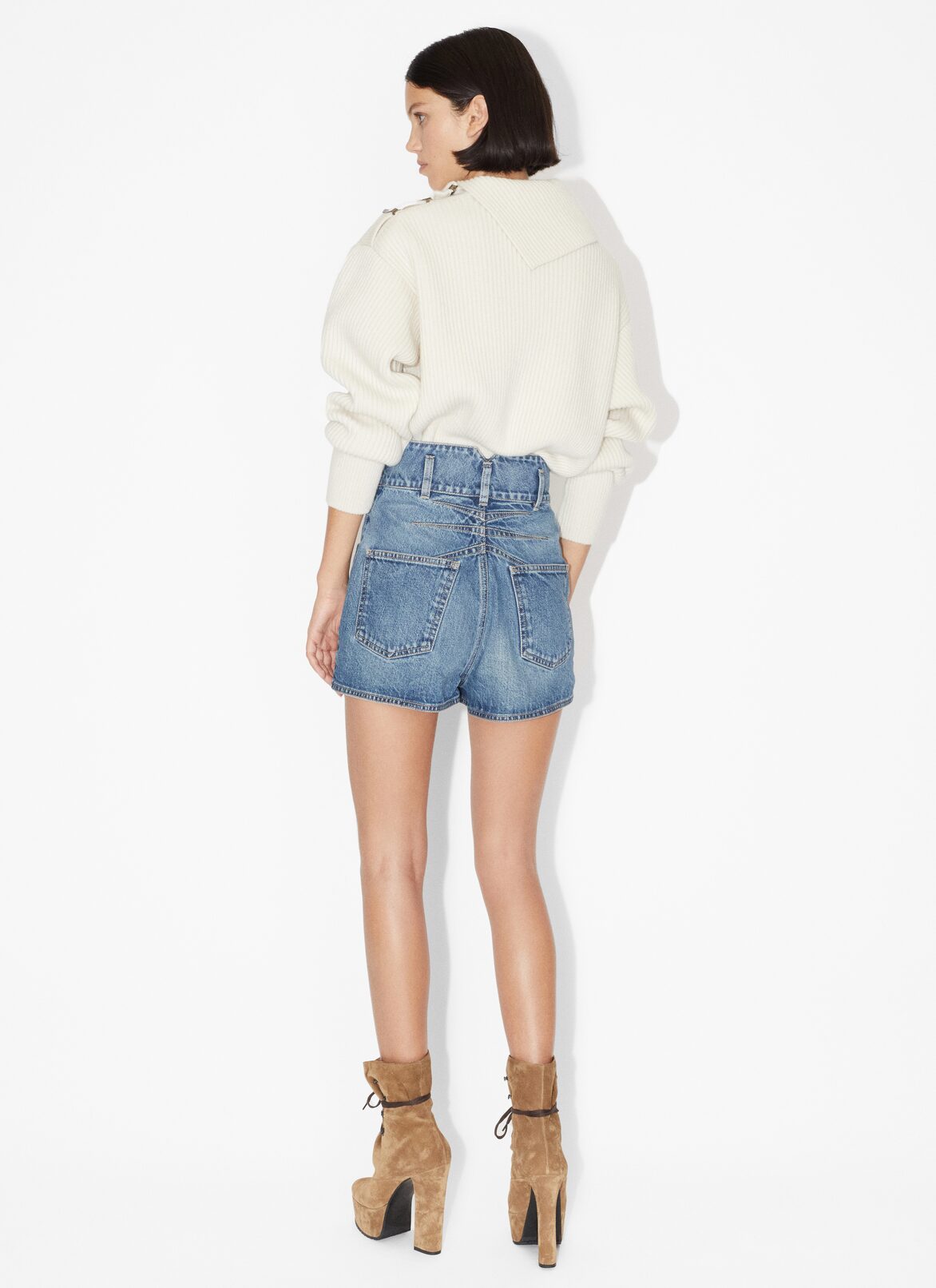 English rib jumper ALAÏA BEIGE ENGLISH RIB JUMPER